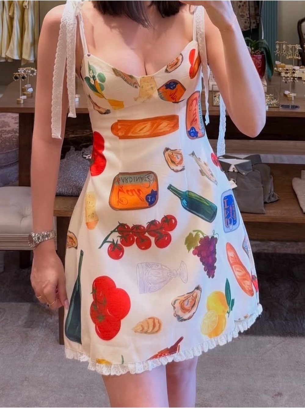 Bistro In Paris Mini Dress